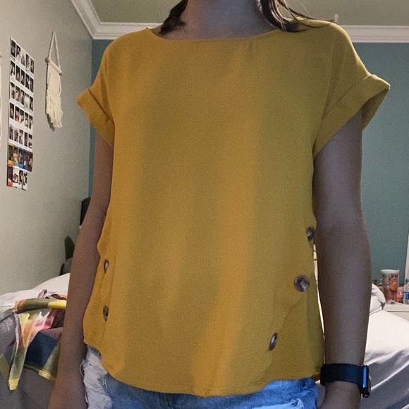 Blu Pepper Tops - Yellow Blouse